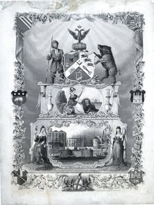 La Società Unita dei Produttori di Pennelli, c.1840 (incisione su carta) da John & Son Shury