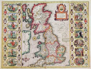 La Gran Bretagna come era divisa al tempo dei Sassoni inglesi, specialmente durante la loro Eptarchia