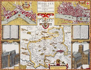 Middlesex descritto con le città più famose di Londra e Westminster, da 