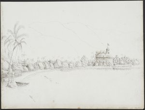 Veduta di Papeete dal porto, novembre 1845
