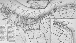 Piano di Rotherhithe, 1755, 1912 da John Stow