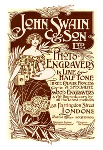 Pubblicità per John Swain & Son, stampatori