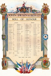 John Swain & Son Ltd. Roll of Honour, 1917 da John Swain and Son