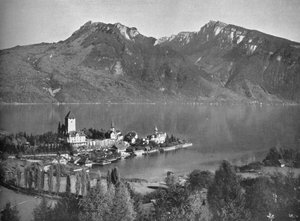 Spiez, sul Lago di Thun, 1910 da John Swain and Son