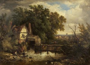 Un Ruscello del Mulino nel Surrey da John Syer