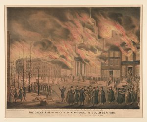 Il Grande Incendio della Città di New York, 16 dicembre 1835 da John T. Bowen