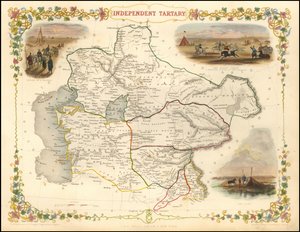 Mappa del 1851 della Tartaria indipendente di John Tallis