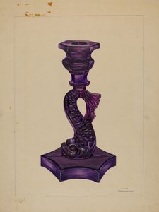 Candeliere a forma di delfino, c. 1936 da John Tarantino