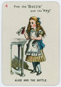 Alice e la bottiglia da John Tenniel