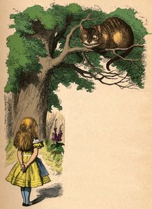 Alice e il gatto del Cheshire, 1889 da John Tenniel