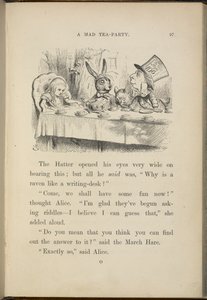 Alice alla festa del tè del Cappellaio Matto da John Tenniel
