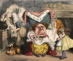 Alice, la Duchessa e il Bambino, 1889 da John Tenniel