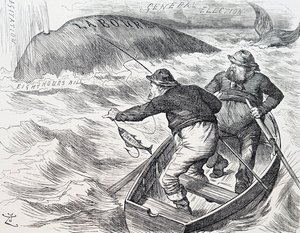 Cartone animato di John Tenniel, un illustratore inglese, umorista grafico e vignettista politico. 1/1/1891 da John Tenniel