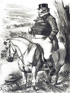 Cartone che raffigura John Bull che osserva le manovre autunnali da John Tenniel