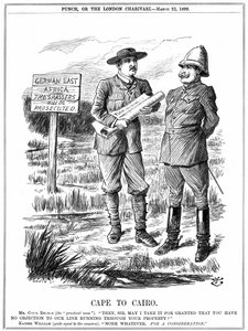 Cecil John Rhodes, statista sudafricano di origine inglese, chiede all