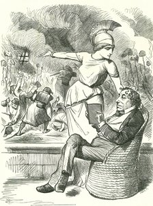 Neutralità in difficoltà: Benjamin Disraeli, primo ministro conservatore britannico, si rifiuta di agire sulla guerra russo-turca. Cartone animato di John Tenniel da 