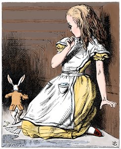 Scena da Le avventure di Alice nel Paese delle Meraviglie di Lewis Carroll, 1865 da John Tenniel