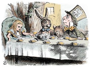 Scena da Le avventure di Alice nel Paese delle Meraviglie di Lewis Carroll, 1865