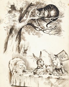 Scena dal Tea Party del Cappellaio Matto, c.1865 da John Tenniel