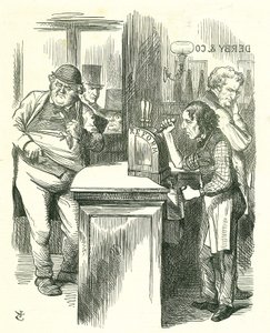 Il ragazzo onesto: Riforma del Parlamento - estensione del diritto di voto. Disraeli serve la Riforma a John Bull osservato dalla sua opposizione parlamentare. Ha introdotto e portato avanti il suo disegno di legge sulla riforma. Vignetta di Tenniel da Pun da John Tenniel
