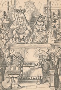 Il Re e la Regina di Cuori in tribunale, 1889 da John Tenniel