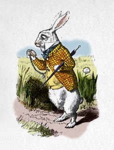 Il Coniglio Bianco con un orologio, 1889 da John Tenniel