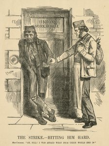 Il risultato dello sciopero - La casa di lavoro. Vignetta da 