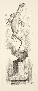Ecco Bill!, da Le avventure di Alice nel Paese delle Meraviglie di Lewis Carroll (1832 - 98), pub. 1891 da John Tenniel
