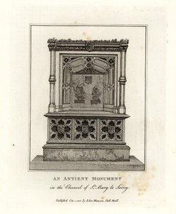 Antico monumento nel presbiterio di St Mary le Savoy (ora la Cappella Savoy)