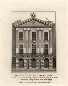 Facciata del vecchio teatro, Drury Lane da John Thomas Smith