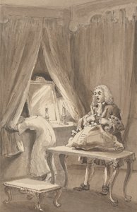 Hogarth Dopo che Sua Moglie Aveva Indossato una Nuova Camicia da Notte, Lega le Sue Cose per Spedirle a Sir James Thornhill con una Lettera in Cui Gli Diceva, 