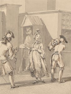 Hogarth che porta il bambino malato del suo padrone intorno a Leicester Fields. Il punto di Leicester House.