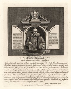 Monumento di John Speed nel presbiterio di St Giles, Cripplegate da John Thomas Smith