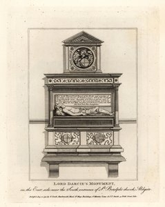 Monumento di Lord Darcie nella chiesa di St Botolph, Aldgate