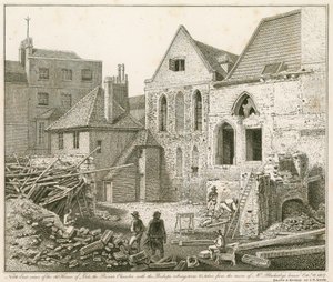 Vedute nord-est della vecchia Camera dei Lord e della Camera del Principe da John Thomas Smith