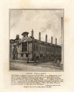 Sion College, presso London Wall, vicino a Cripplegate da John Thomas Smith