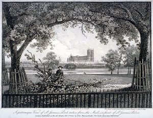 St James Park, dal Mall di fronte al St James