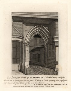 La Porta Principale del Priorato di St Bartholomew, Smithfield da John Thomas Smith
