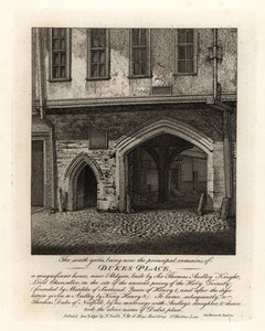 Le rovine delle Porte Sud di Dukes Place, costruite da Sir Thomas Audley (1488-1544) vicino ad Aldgate