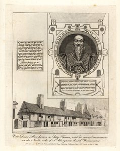 Case di riposo di Van Dun in Petty France, con il suo monumento murale nella Chiesa di Santa Margherita, Westminster da John Thomas Smith