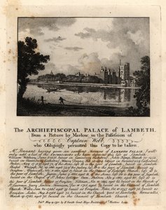 Veduta del Palazzo di Lambeth, Londra