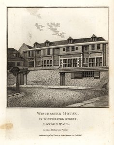 Casa di Winchester in Winchester Street, London Wall da John Thomas Smith