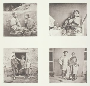 Donne di Amoy, il piccolo piede di una signora cinese, uomini di Amoy, costume maschile e femminile, Amoy da John Thomson