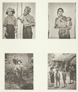 Donne Pepohoan, modo di portare il bambino, costume delle donne Baksa, Lakoli, c. 1868 da John Thomson