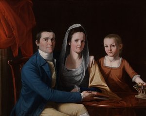 Jonathan Trumbull, Jr., Eunice Backus Trumbull e Faith Trumbull (in seguito Faith Trumbull Wadsworth) (1740–1809, dottorato in giurisprudenza nel 1797; 1749–1826; 1769–1846) da John Trumbull