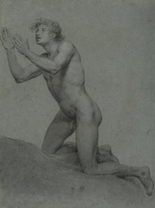Schizzo di un nudo maschile - studio dal vivo