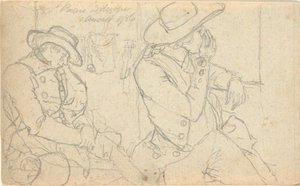 Senza titolo, dal folio: Schizzi in Francia e Germania, uno di 22 fogli nel Folio B da John Trumbull