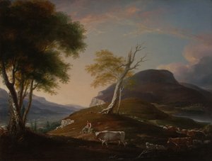 Veduta del West Mountain presso Hartford da John Trumbull
