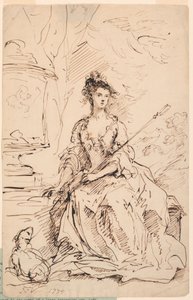 Ritratto di una signora (Peg Woffington?) come pastorella da John Vanderbank