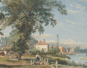 Sul Tamigi a Hammersmith, ca. 1836 da John Varley I
